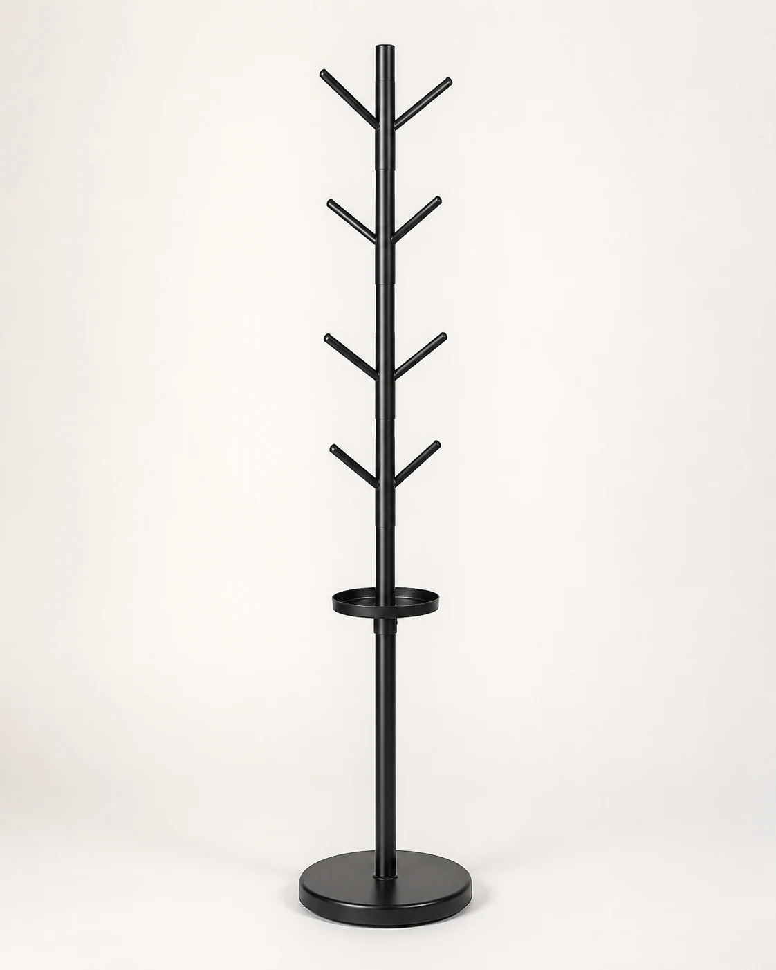 Metal Coat Rack with Accessory Tray CR-M09