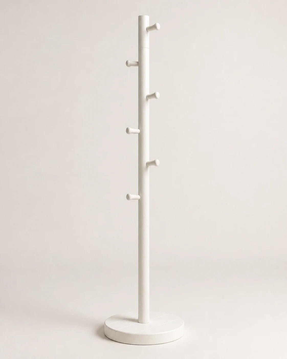 White Minimal Pine Coat Rack CR-W04