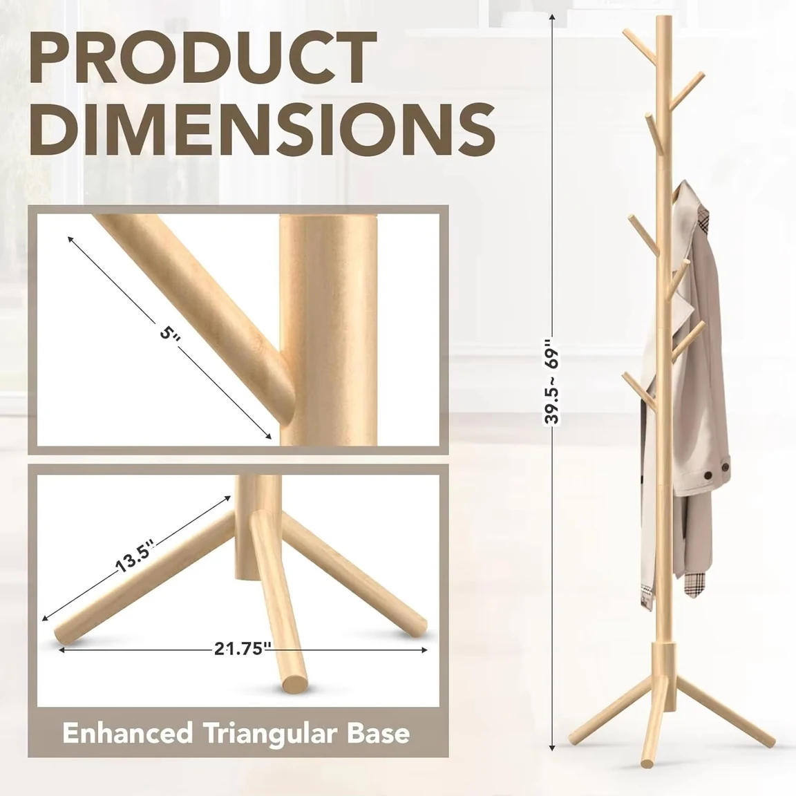 Holz-Garderobenständer CR-W05 CR-W05