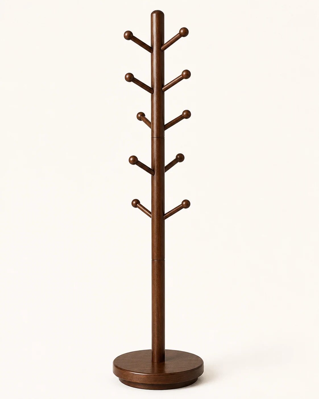 Premium Round Base Pine Coat Rack CR-W09